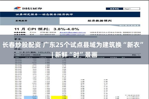 长春炒股配资 广东25个试点县域为建筑换“新衣” | 新鲜“时”景画