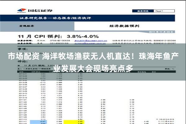 市场配资 海洋牧场渔获无人机直达！珠海年鱼产业发展大会现场亮点多