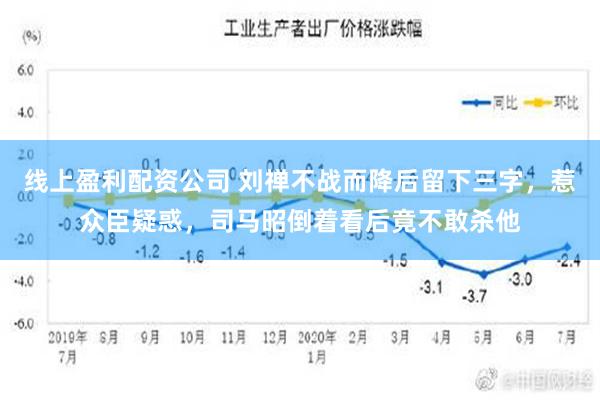 线上盈利配资公司 刘禅不战而降后留下三字，惹众臣疑惑，司马昭倒着看后竟不敢杀他